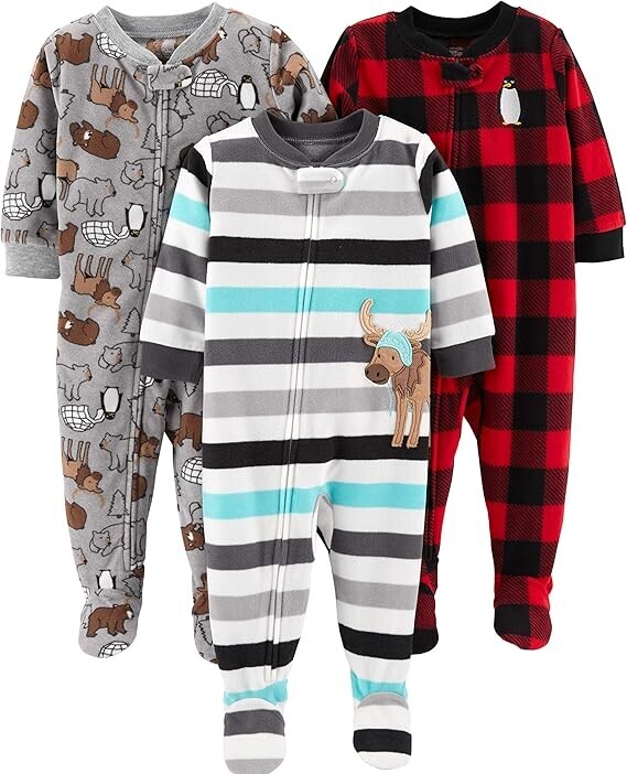 fleece pajamas for toddler boys