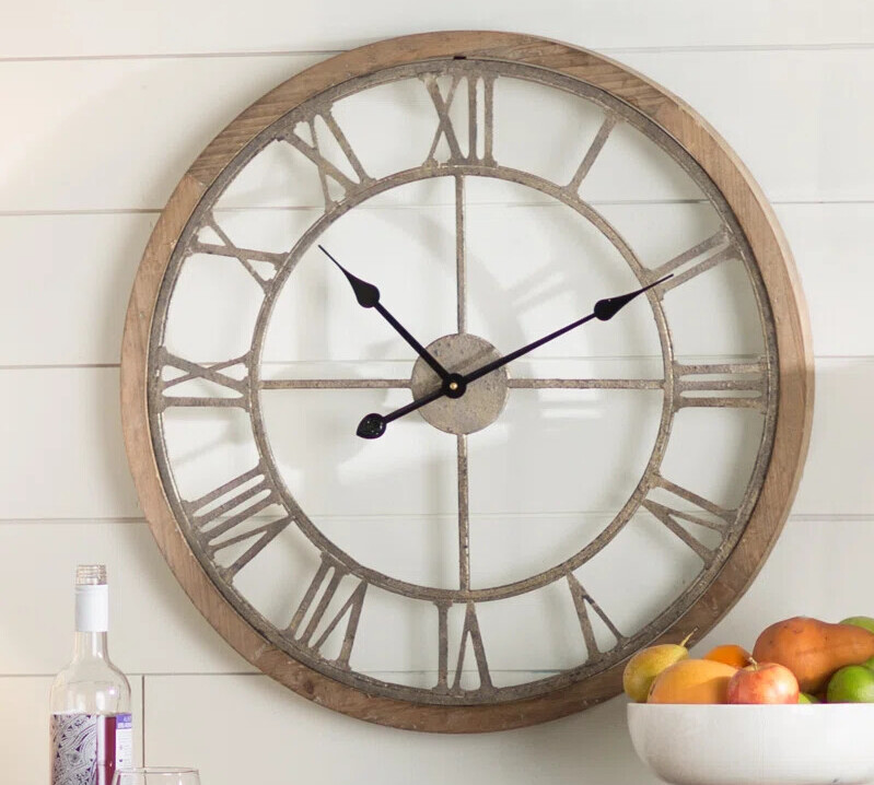 modern farmhouse wall clock