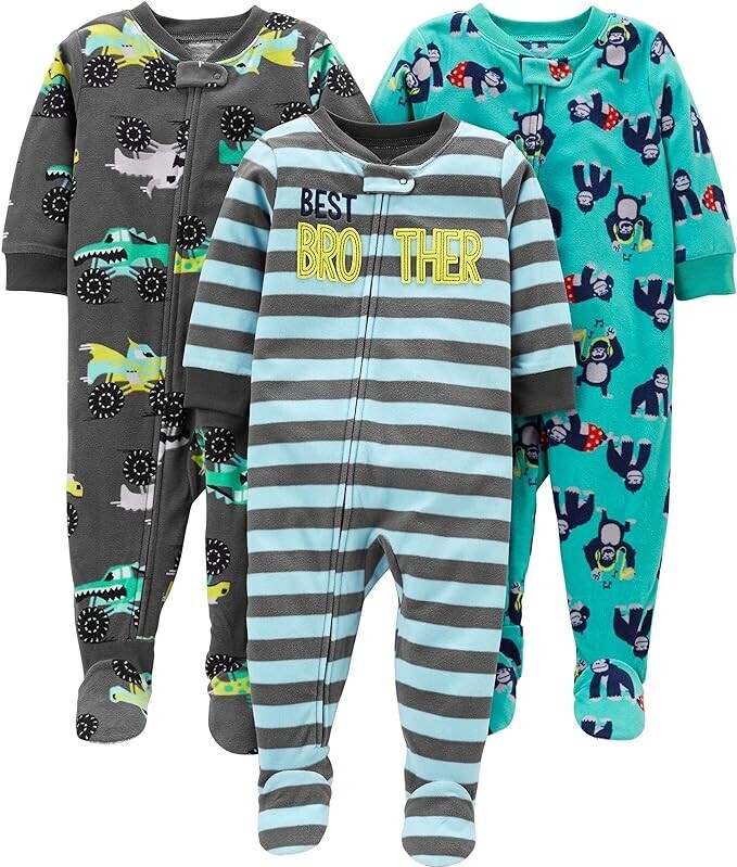 fleece pajamas for toddler boys