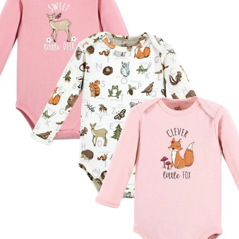 Organic Baby Girl Long Sleeve Onesies
