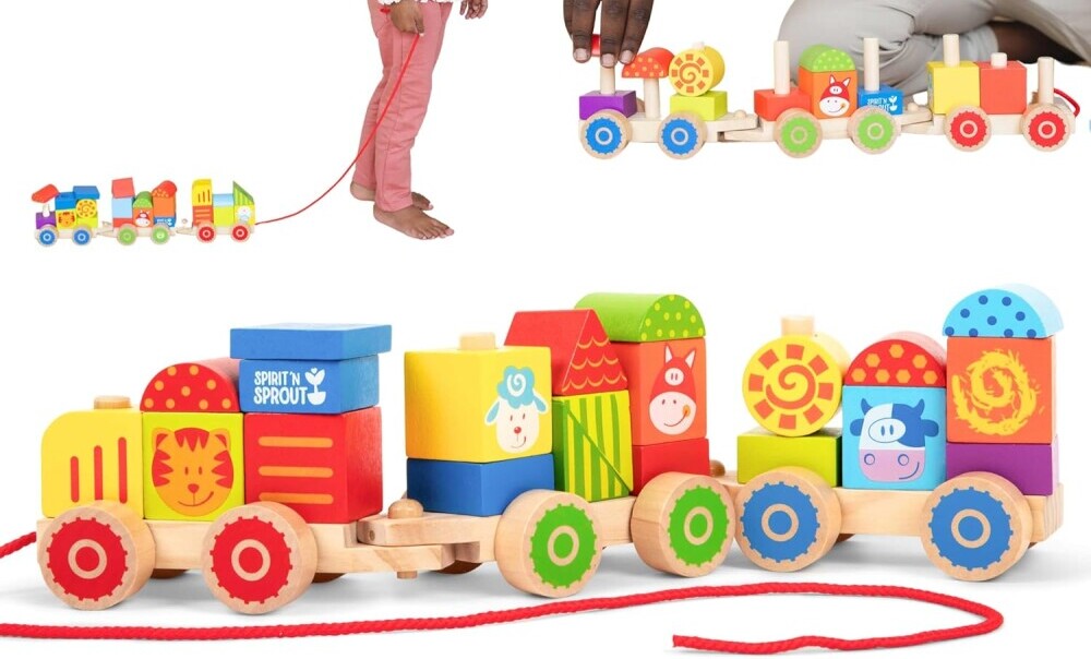 Wooden Toy Train Sets For Toddlers