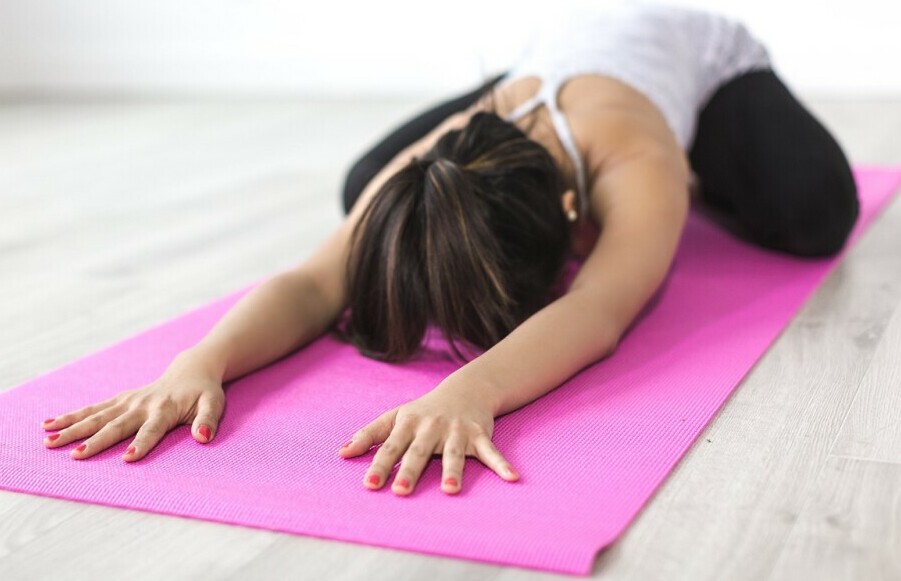 girl doing yoga