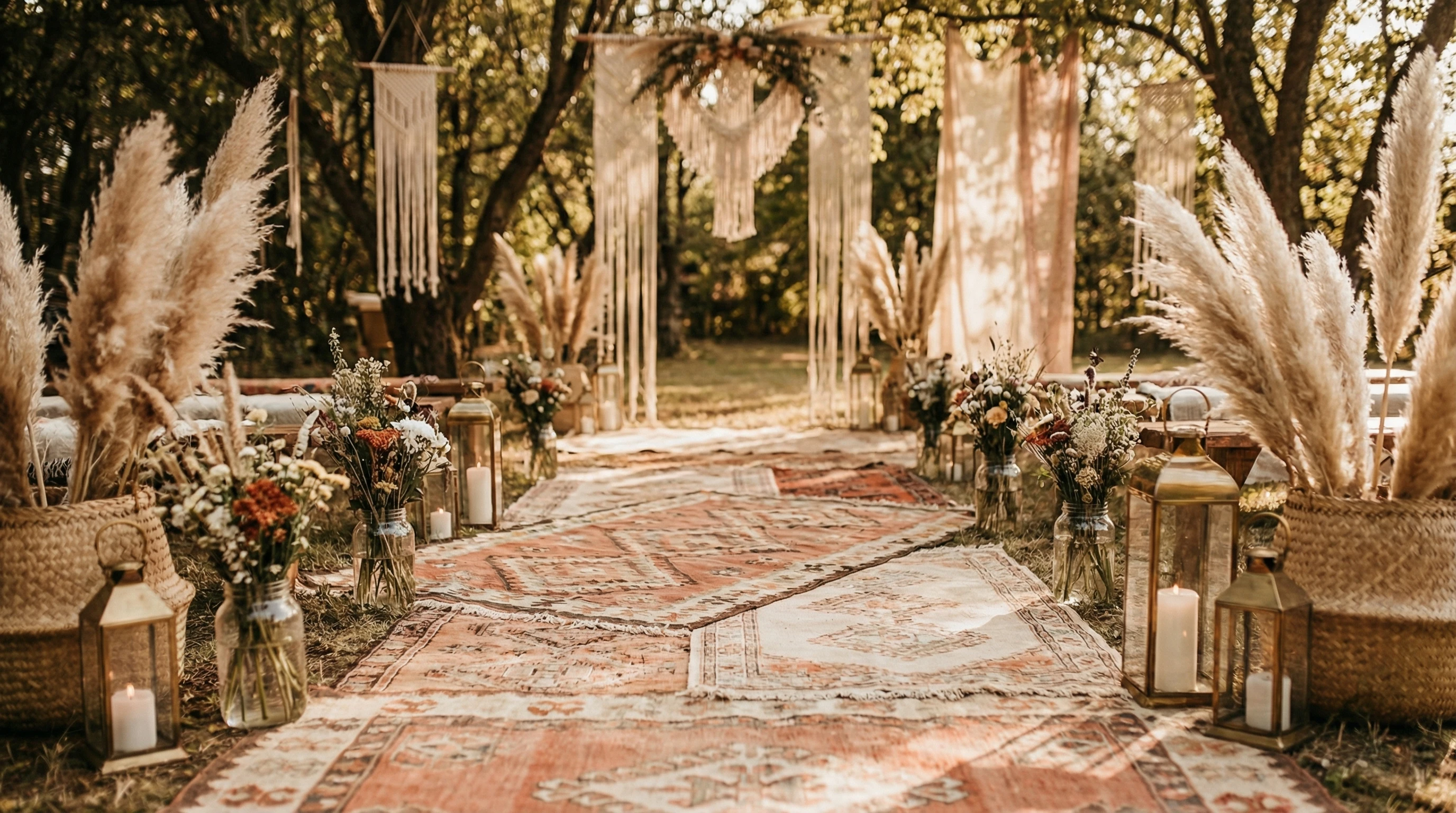 Boho Wedding Aisle Decor