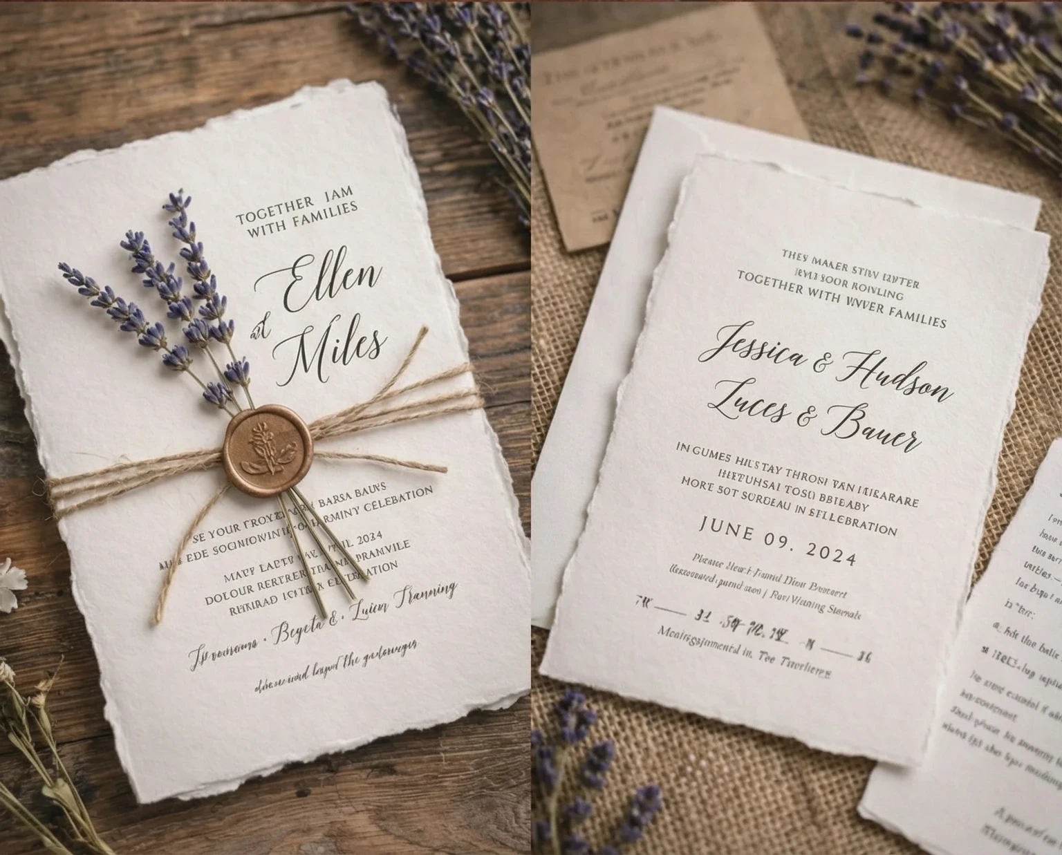 Western wedding invitations