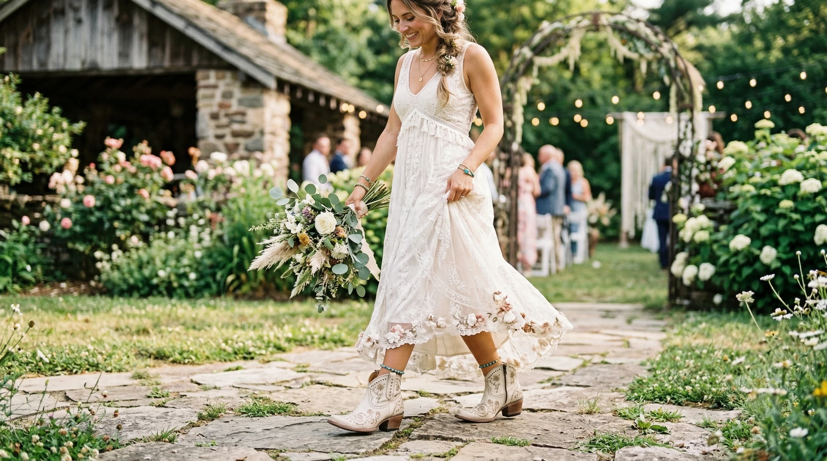 Wedding-cowboy-boot-bride