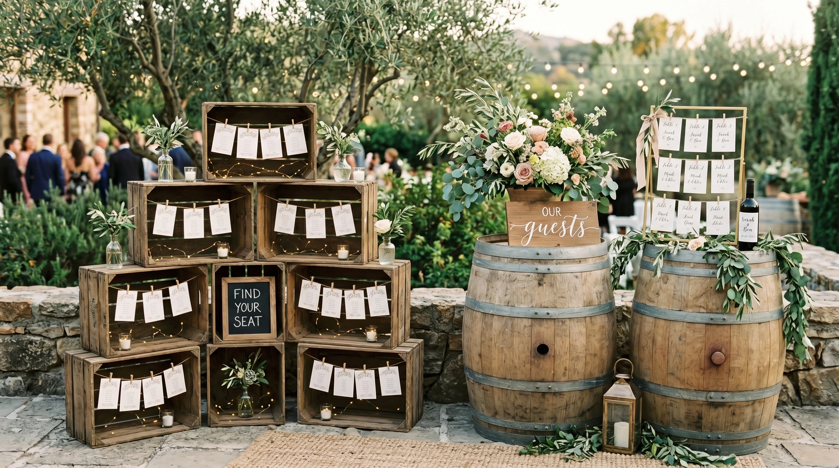 Rustic-wedding-seating-chart-ideas