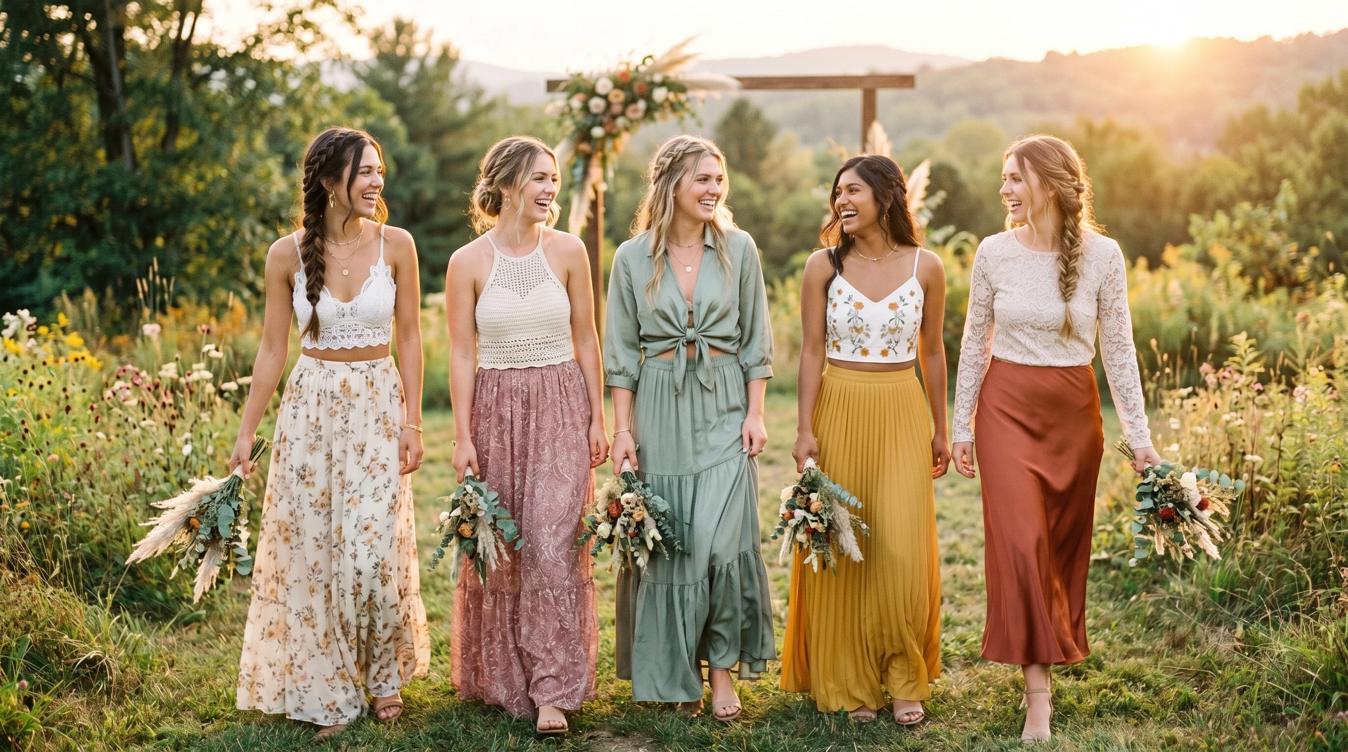 Boho-bridesmaid-dresses