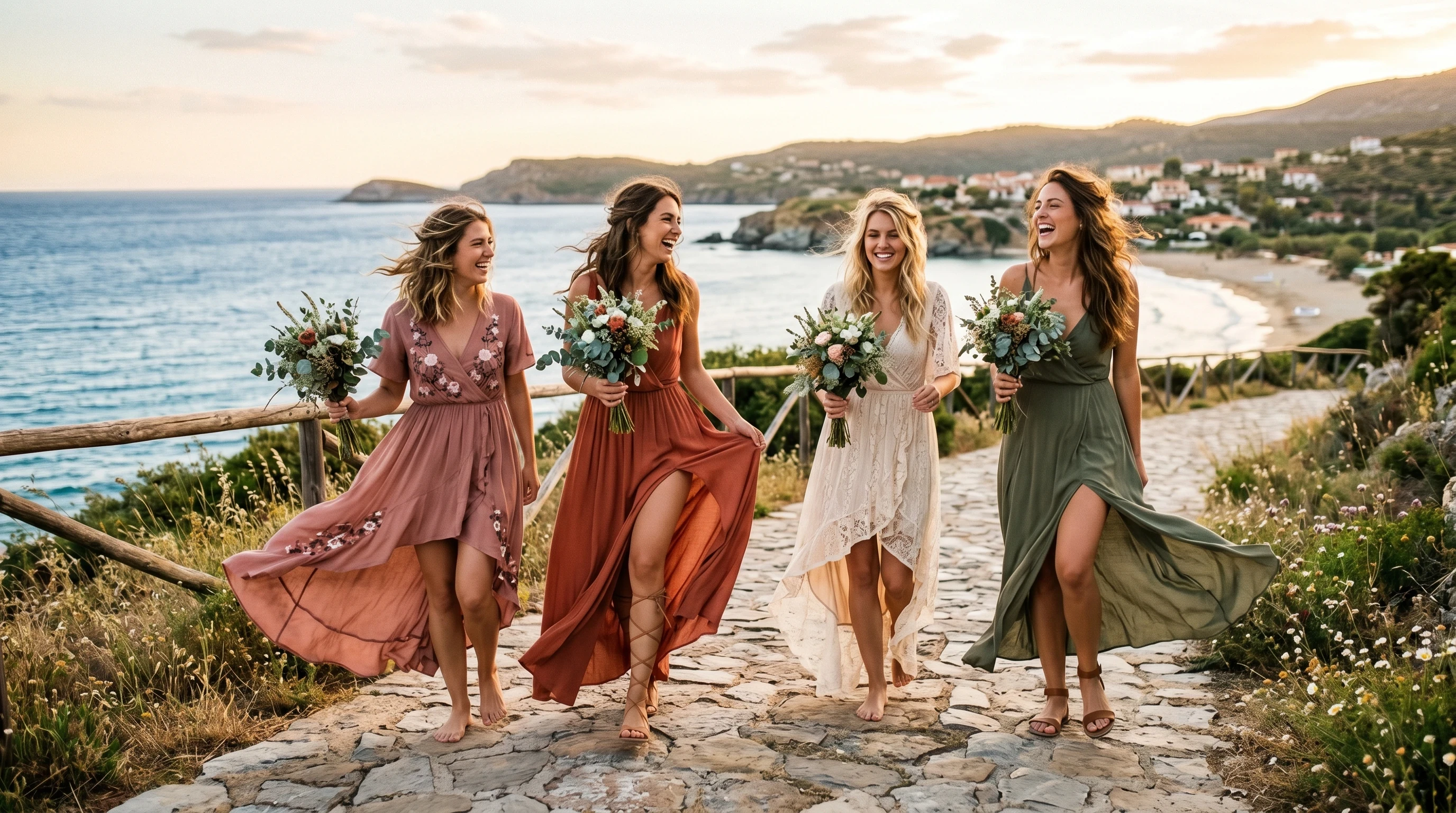 Boho-bridesmaids-dresses