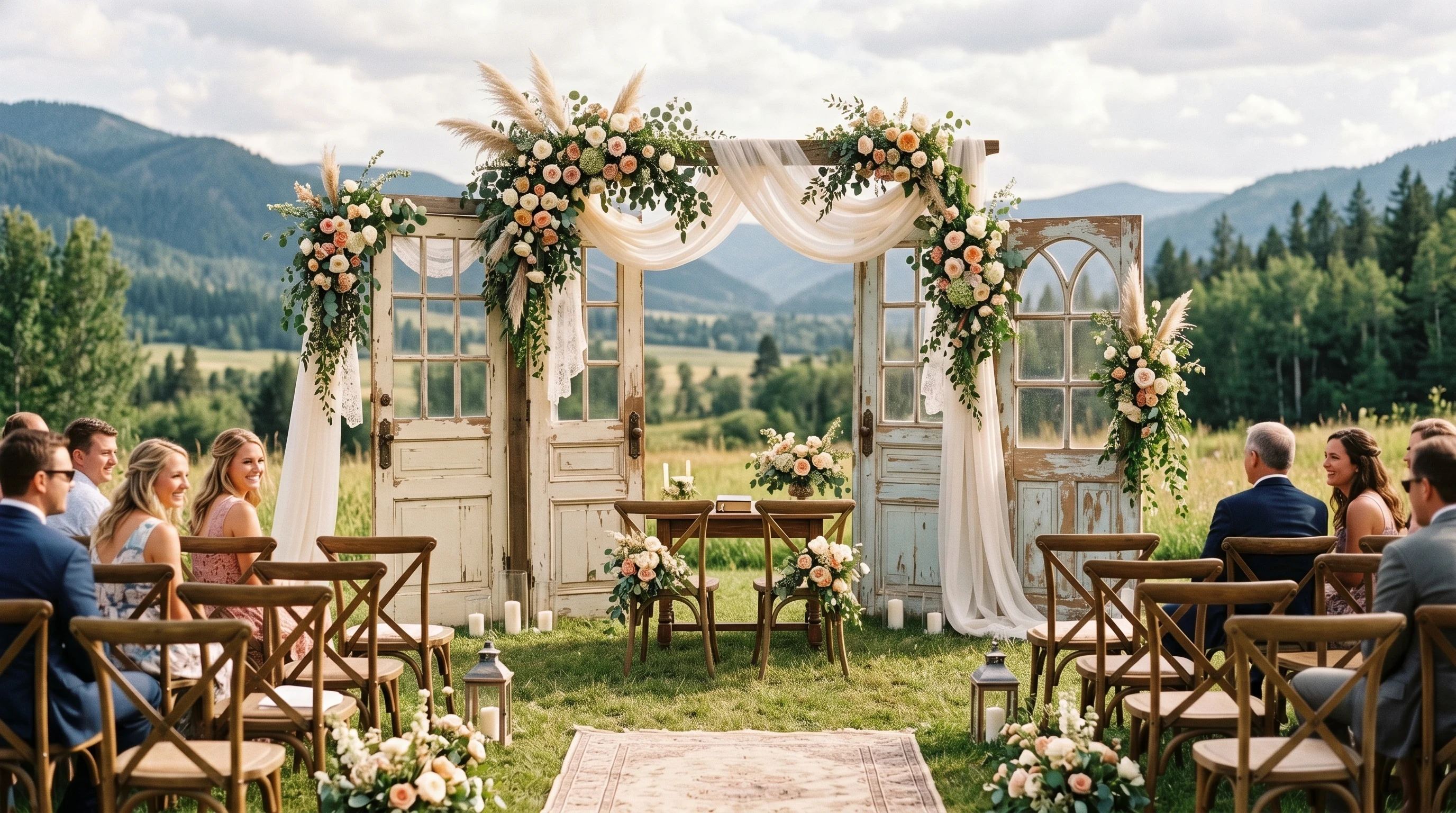 Rustic-ceremony-wedding-decor