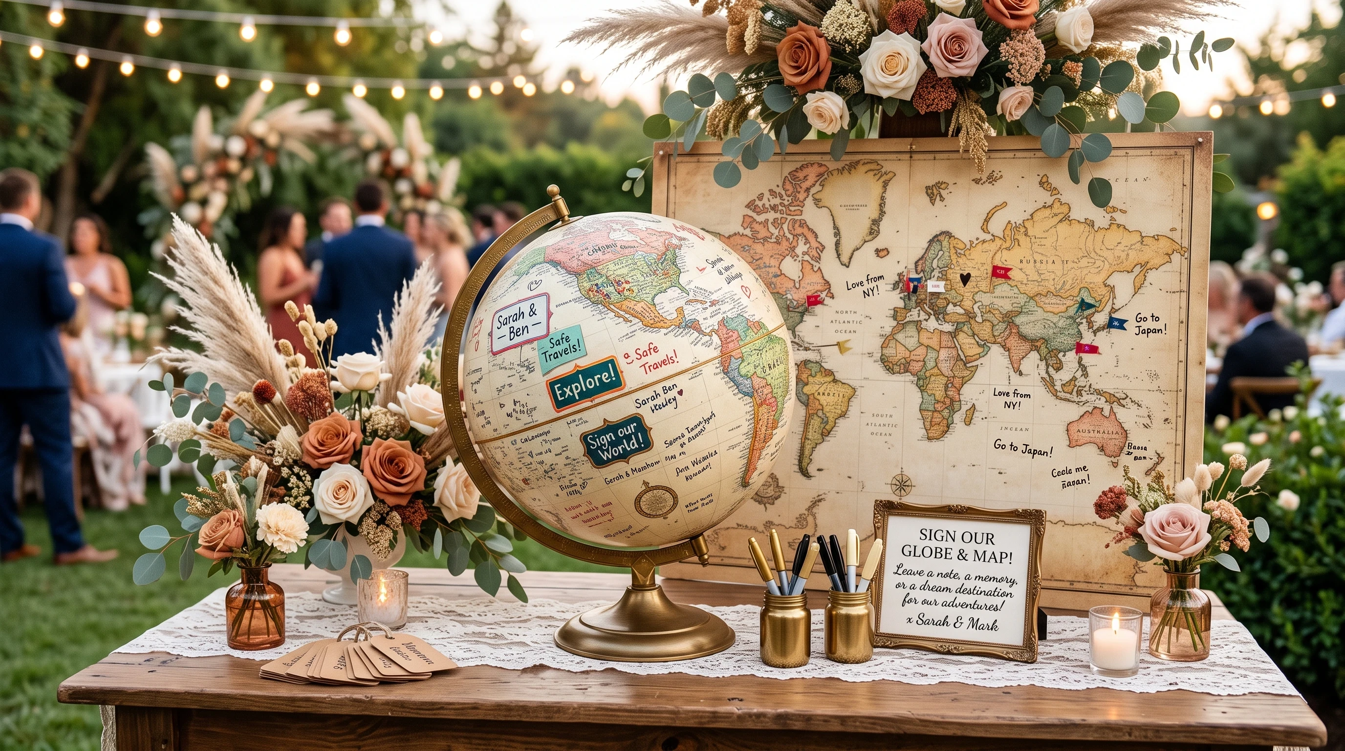 Boho wedding guest book