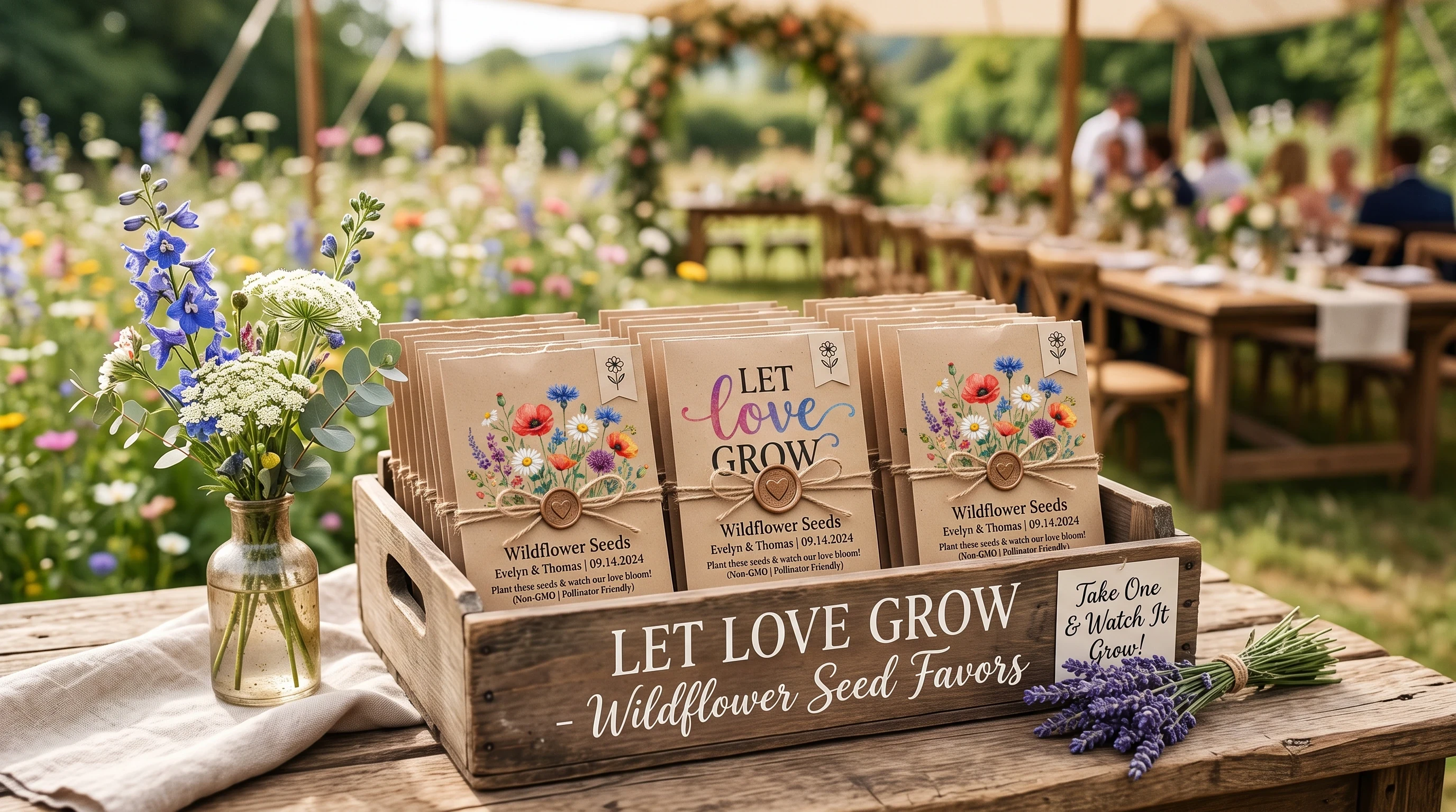 Wedding favor seed pakcets