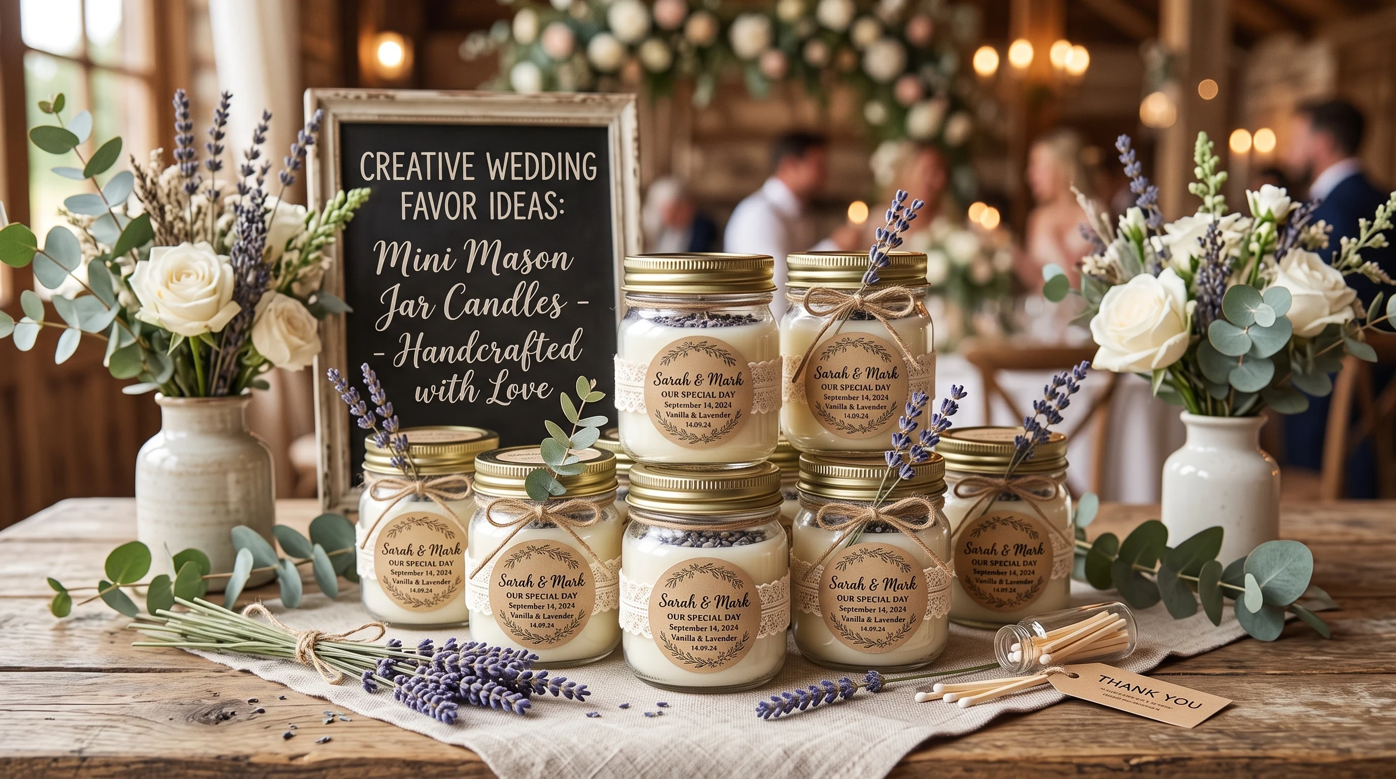 Wedding favor candles
