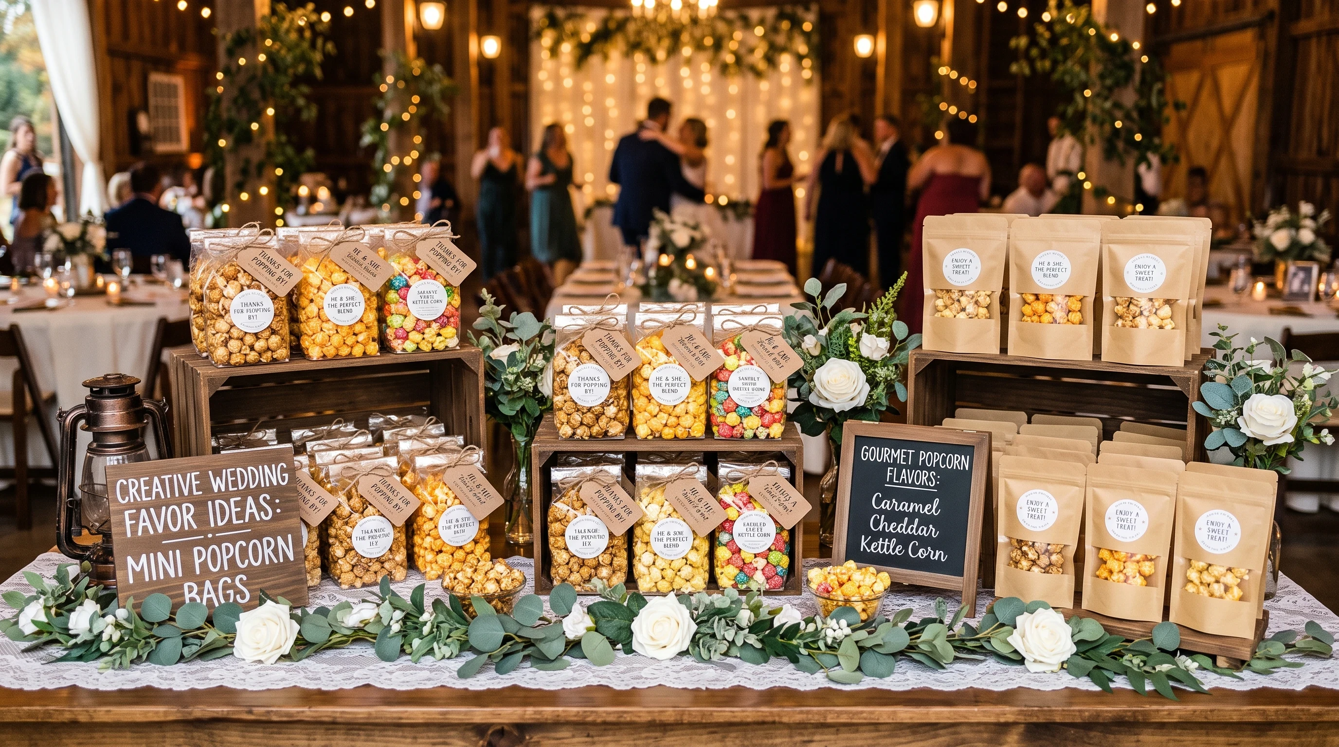 Wedding favors Mini Popcorn Bags