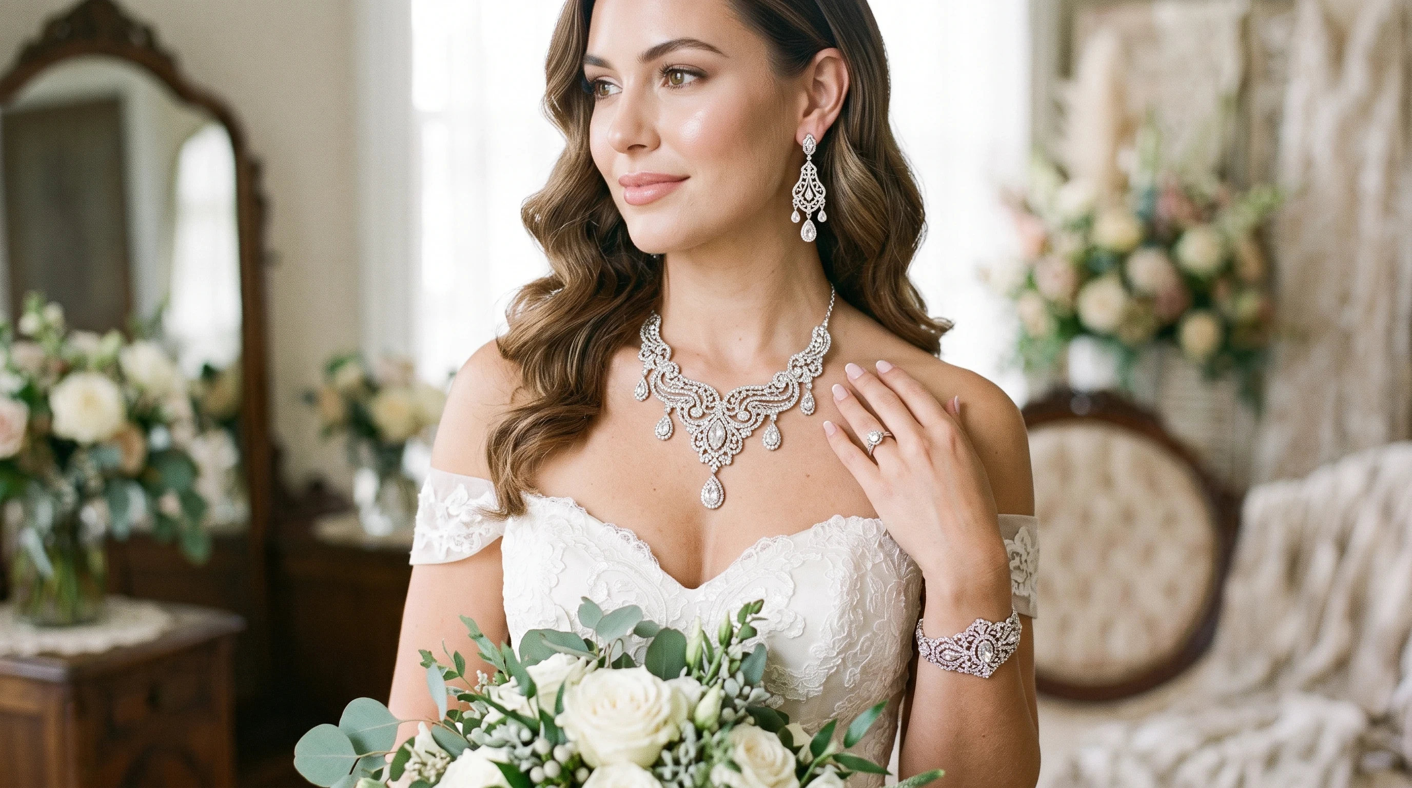 Vintage Crystal Bridal Jewelry Sets