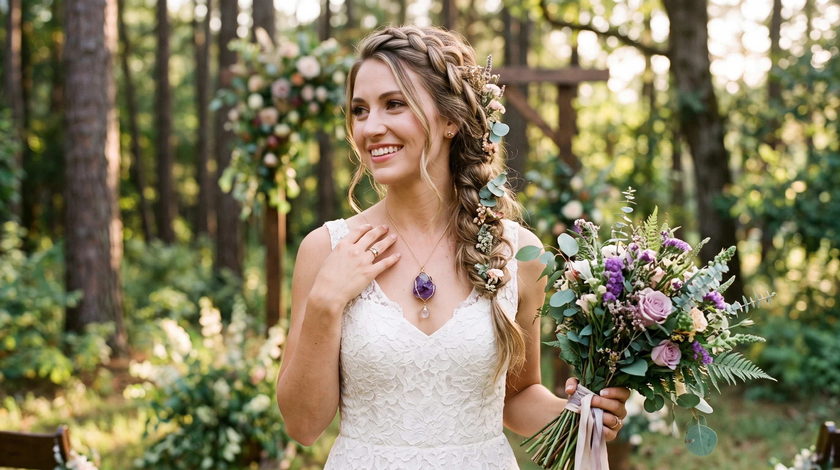 Bridal jewelry Rustic Raw Stone Necklaces 