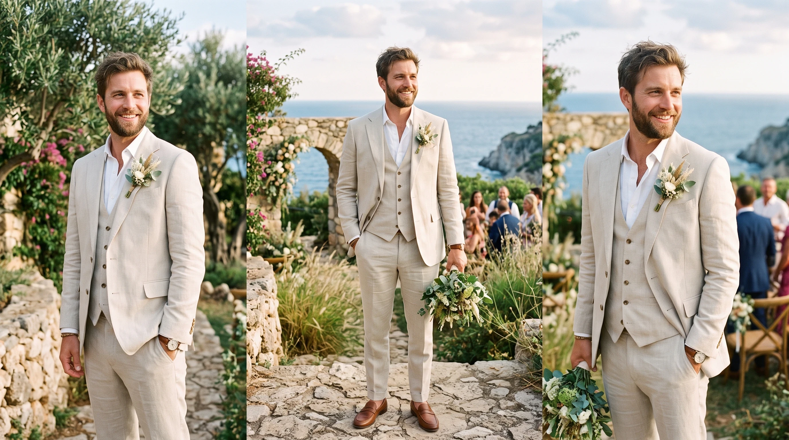 Groom attire Boho Linen Groom Attire