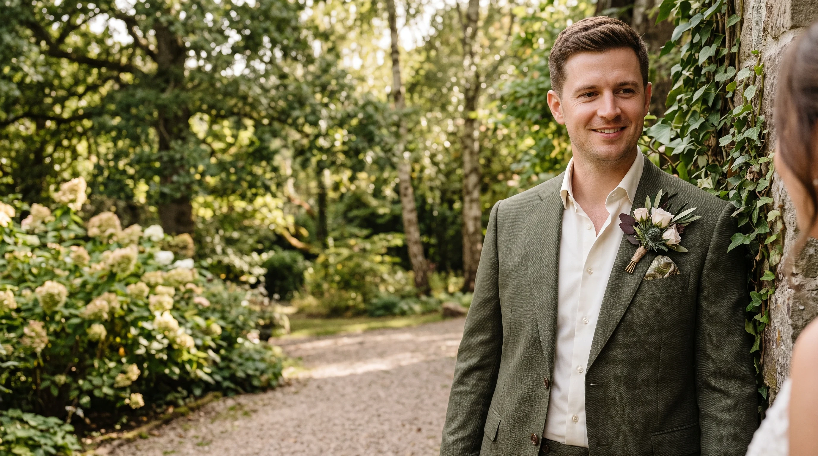 Groom attire Olive or Sage Green Groom Suit