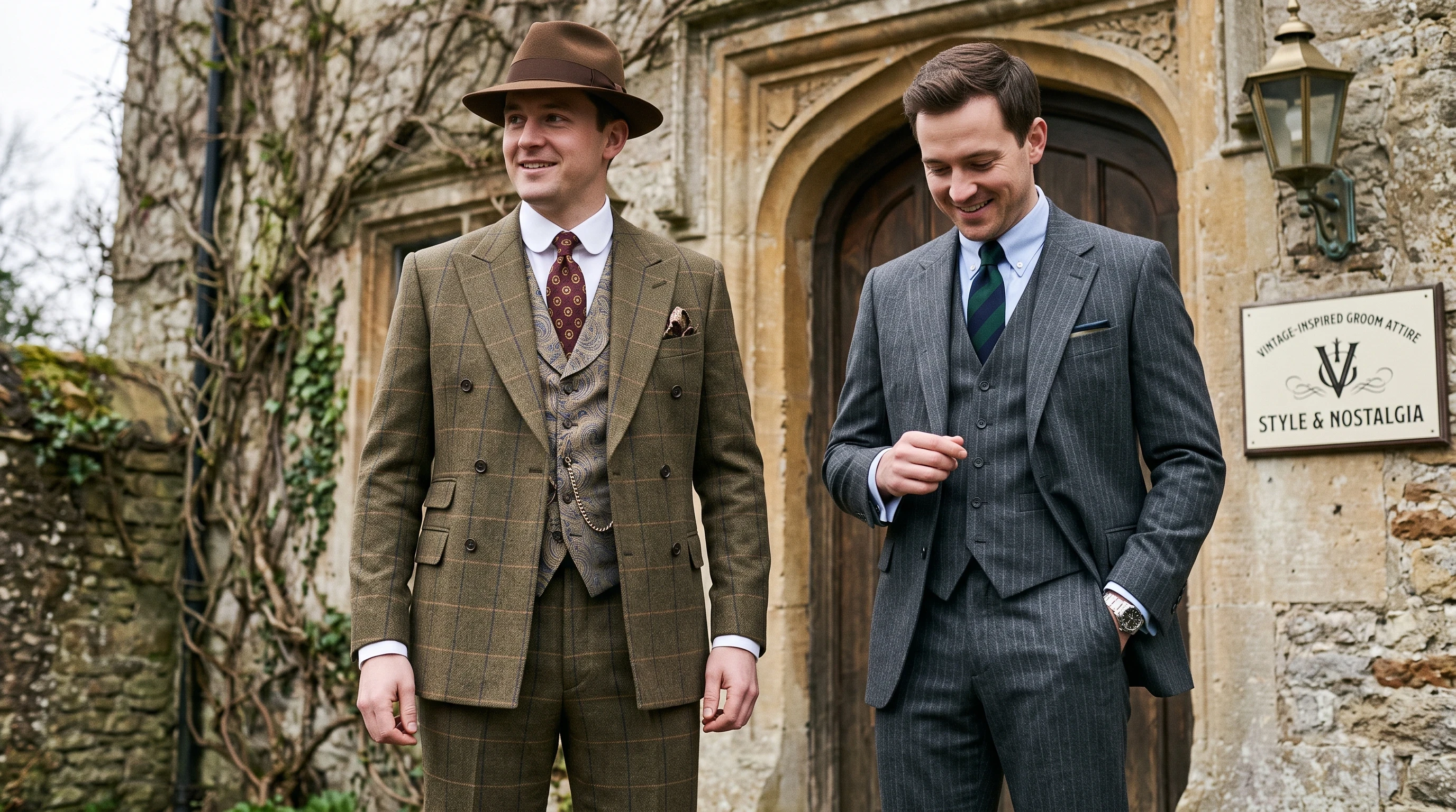Vintage-Inspired Groom Attire
