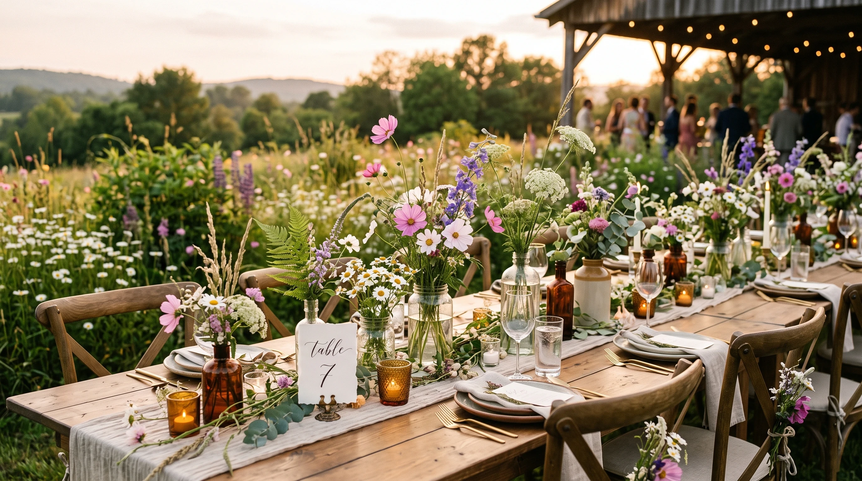 Body wedding centerpiece Wildflower Meadow Arrangements