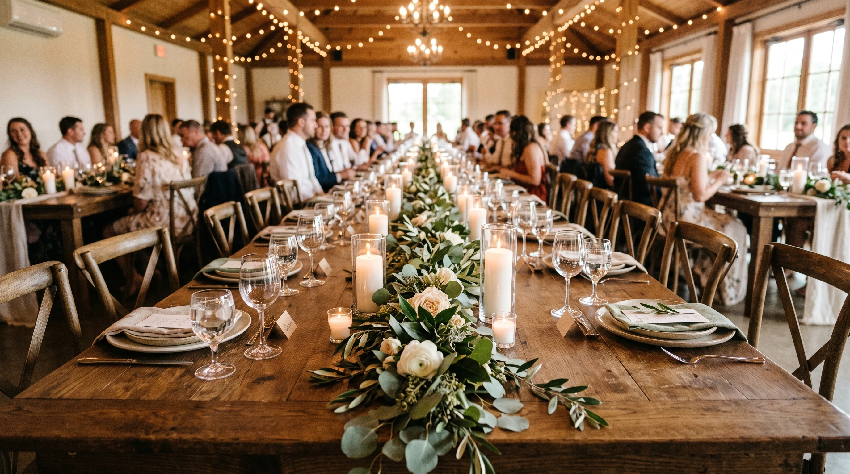 Boho wedding centerpiece Minimalist Greenery Garlands for Long Tables