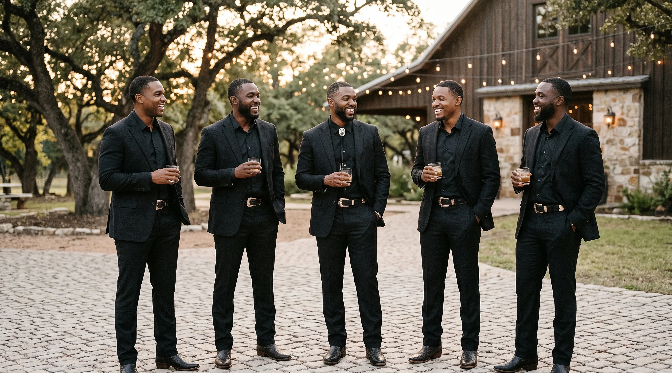 Groomsmen attire for Black Western-Inspired Attire