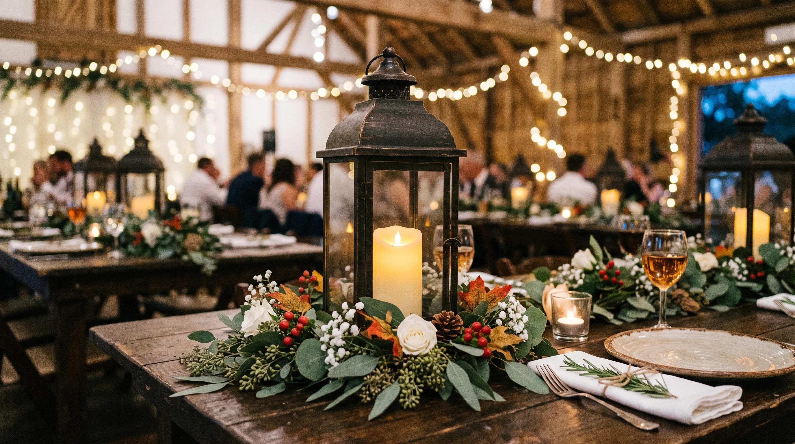 Rustic Wedding Reception Ideas for Vintage Lanterns For Reception Tables And Displays