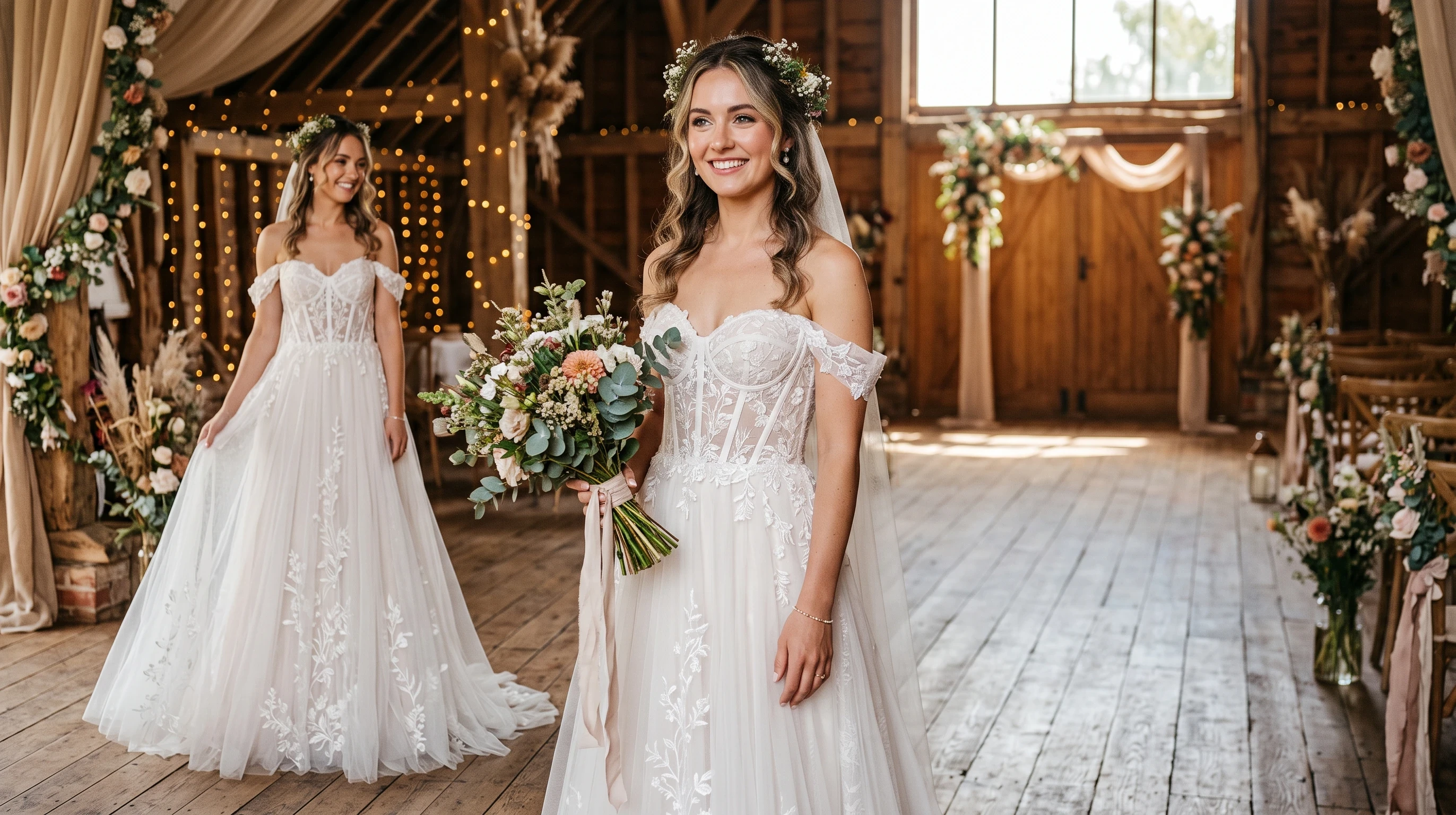 Rustic Wedding Dress Ideas for Corset Bodice Wedding Dress