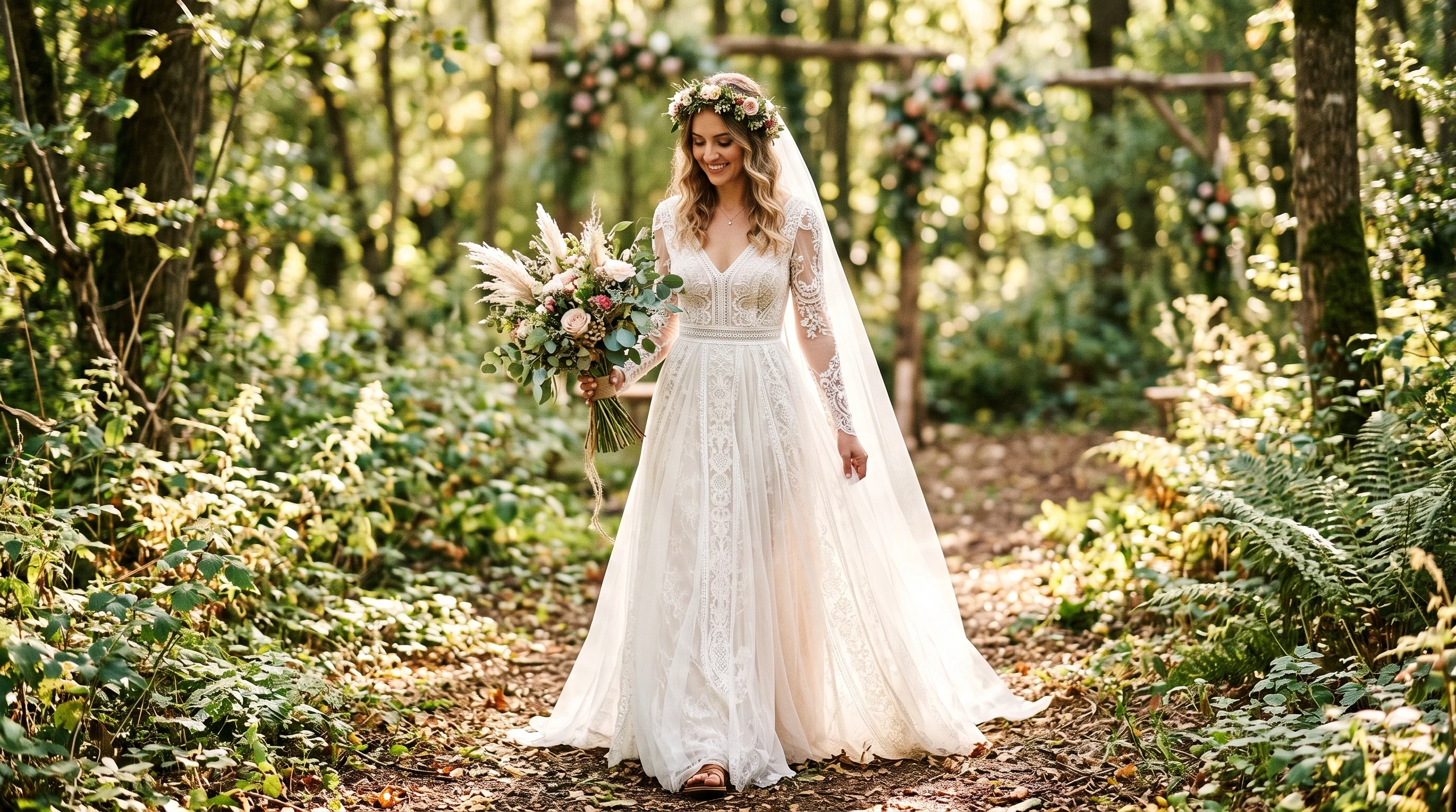 Boho-Rustic Wedding Dress Ideas