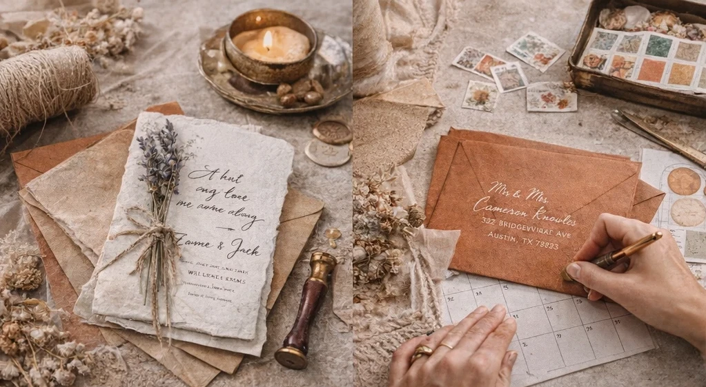 Boho invitations