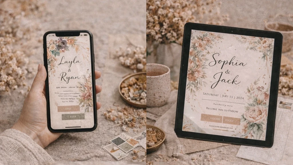 Digital wedding invitations 