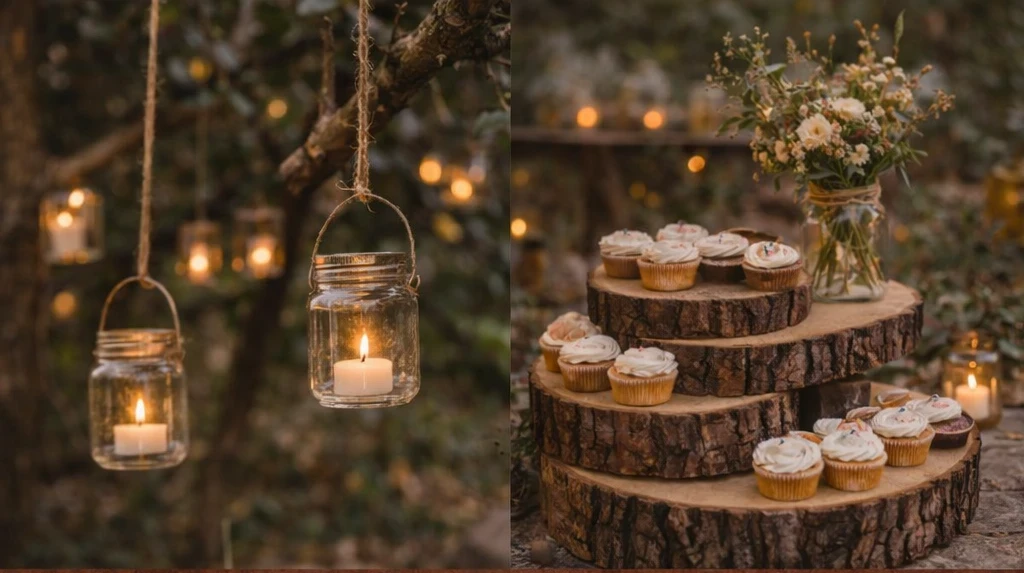 Rustic wedding decor