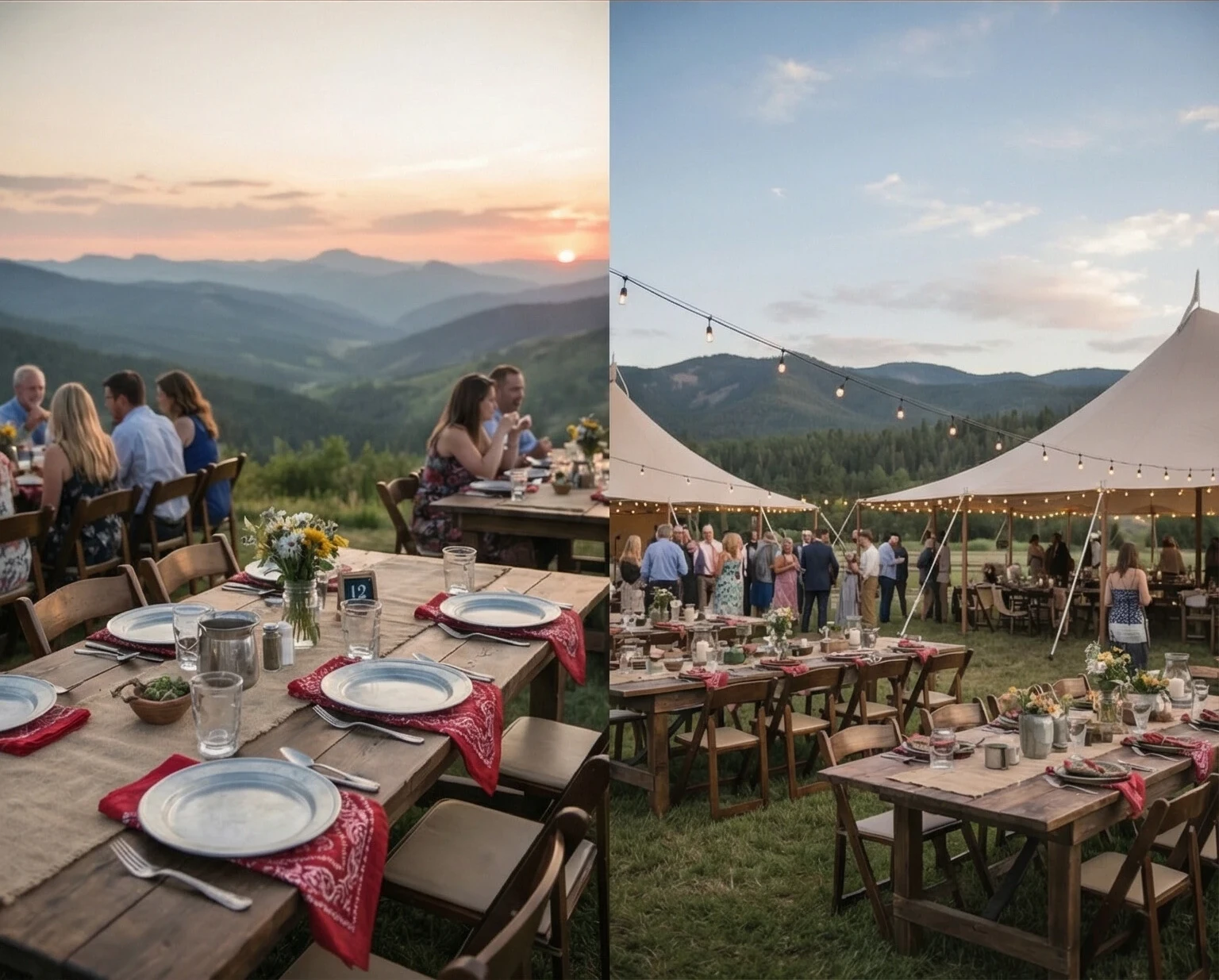 Wedding table settings