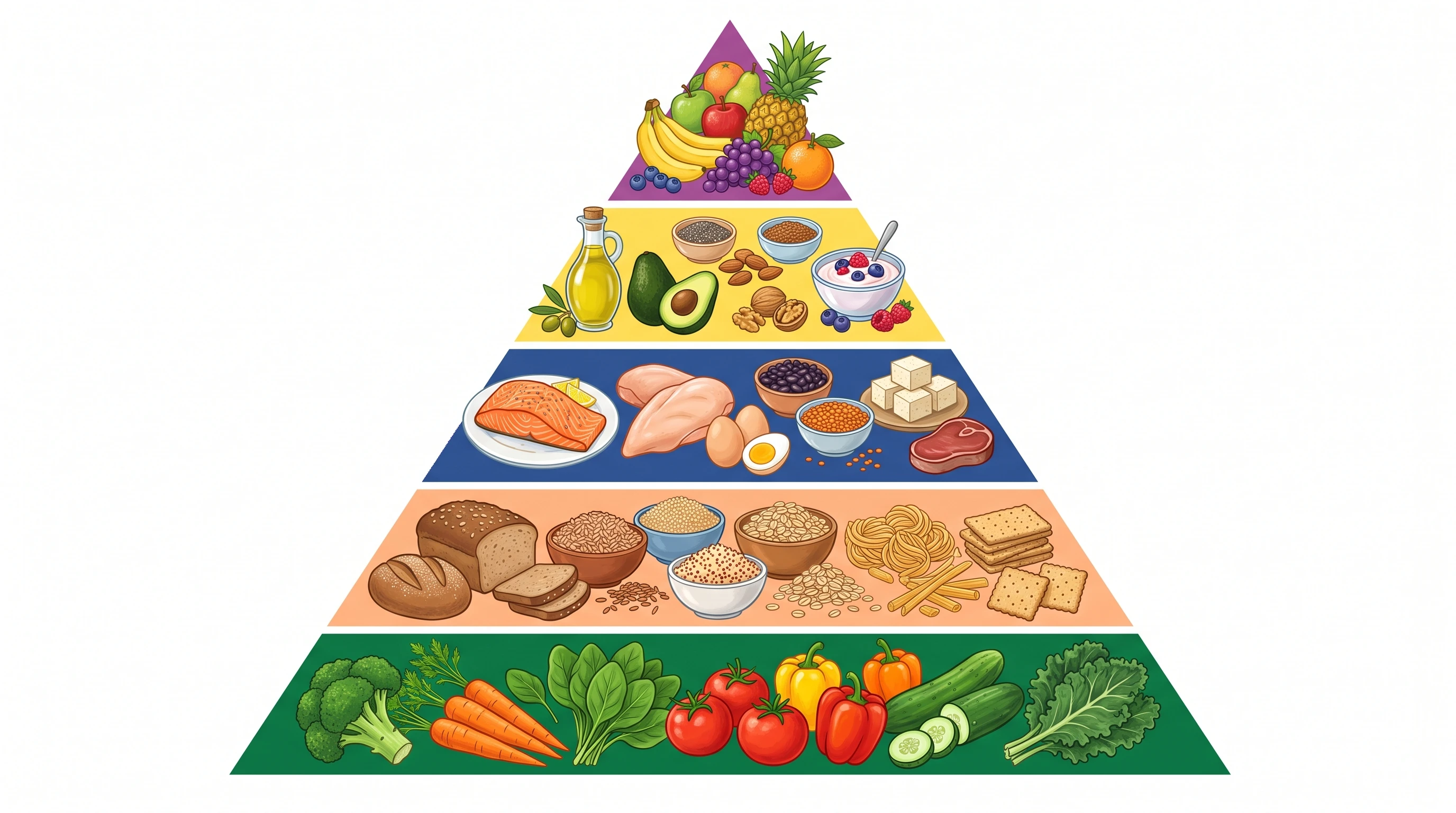 Food pyramid and healthy choices