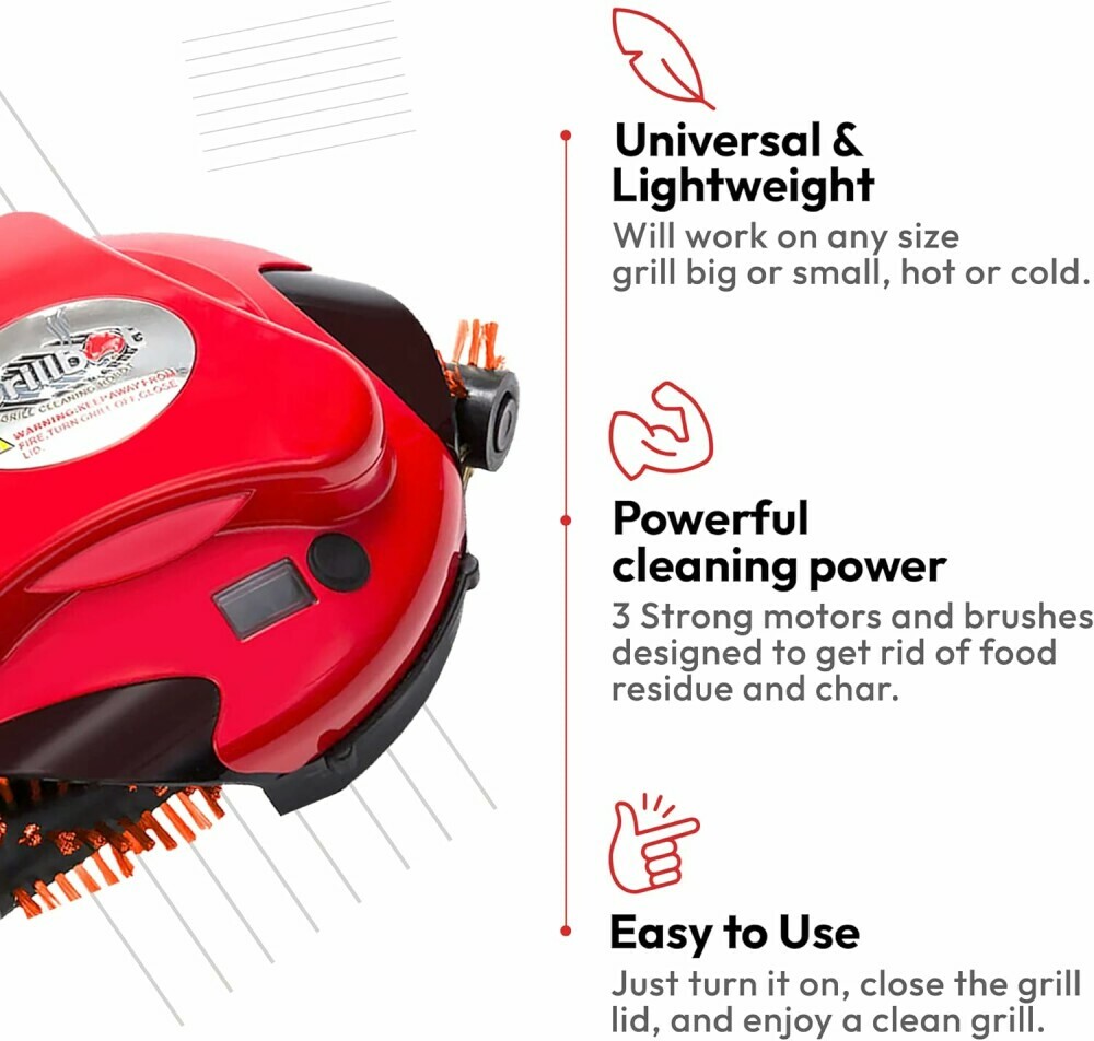 Grillbot brush cleaning system