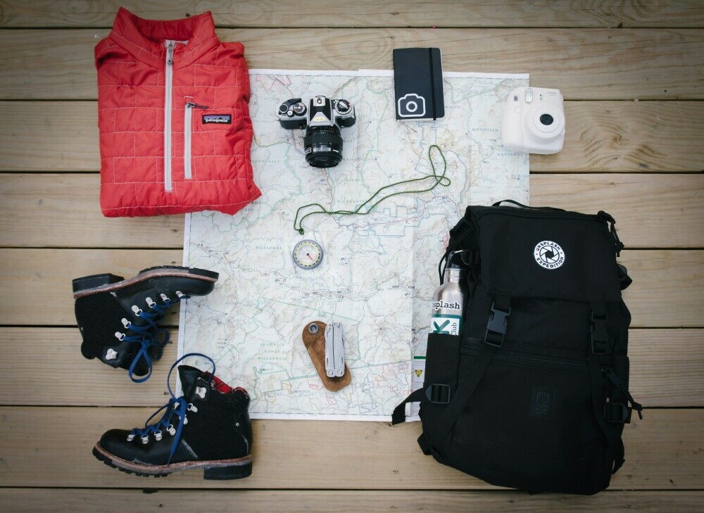 camping clothing and gear