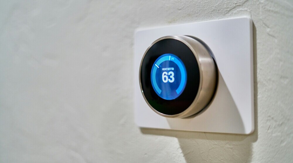 front view of smart thermostat