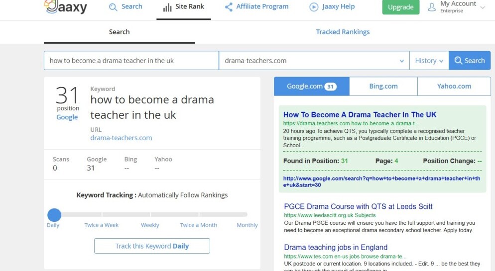 Jaaxy screenshot