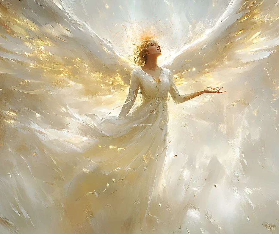 A beautiful white angel