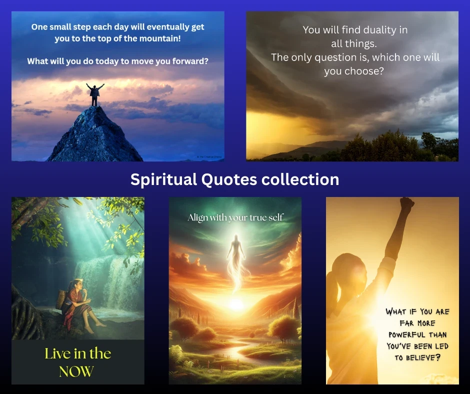 Collection of spiritual quote art work images