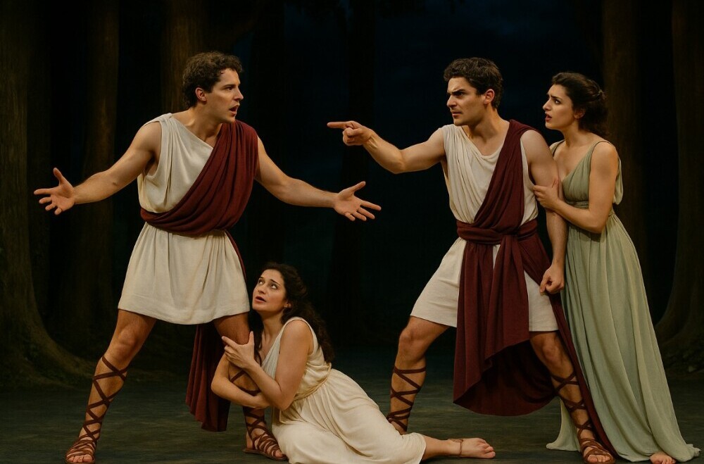 Lovers quarell in A Midsummer Night's Dream