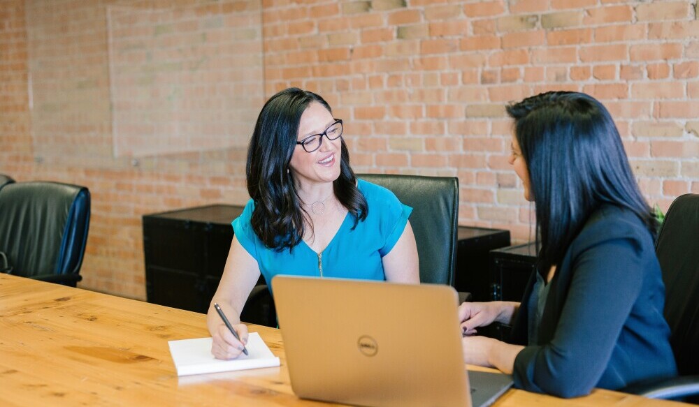 two women in a job interview