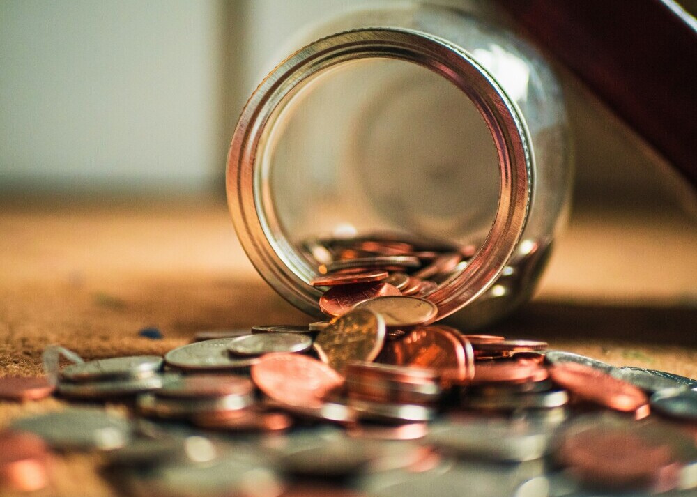 jar with pennies