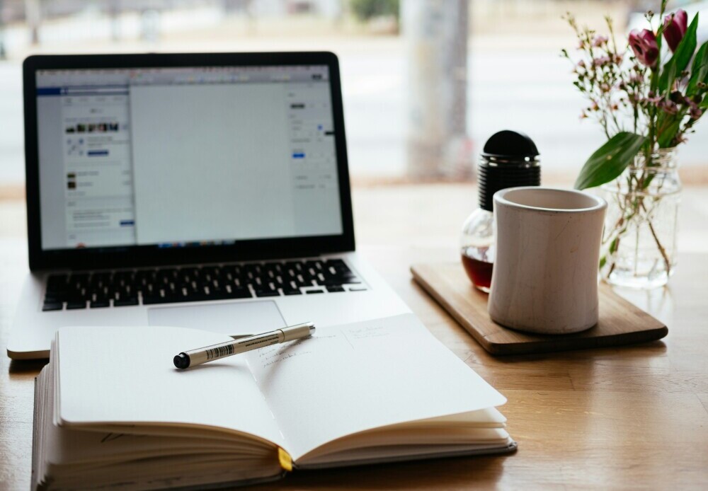 laptop and coffee cup