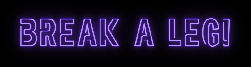 Banner for drama cover lessons - Neon sign saying