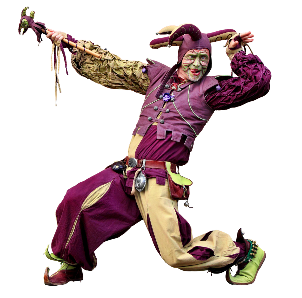 Man dressed as a Medieval jester