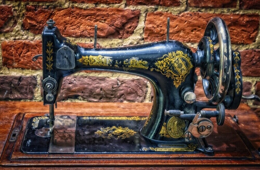 an old sewing machine