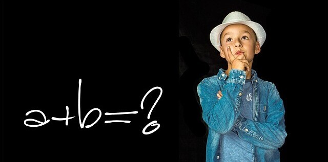 boy thinking about a maths problem