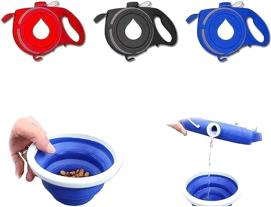 Collapsible pet dog water bowl