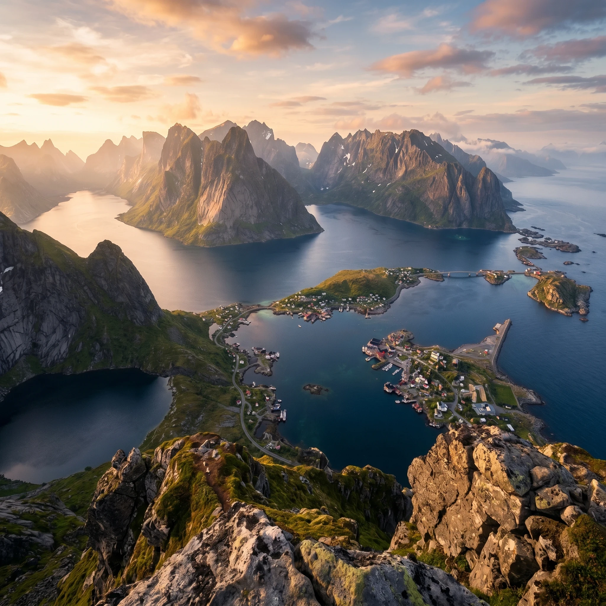 Reinebringen view Lofoten Islands