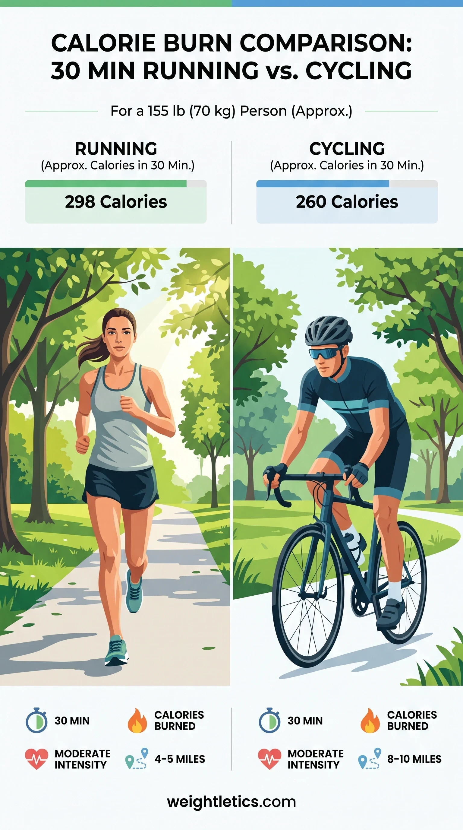  calories burned comparison